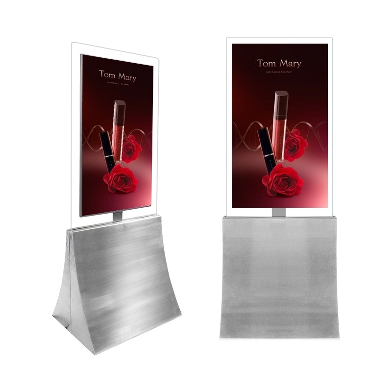 Ultra Thin Indoor QLED OLED Double Sided Standing Digital Advertising Signage Kiosk