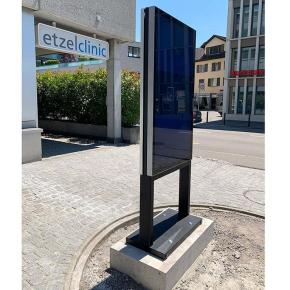 Outdoor IP66 IP67 Ultra Thin Slim Digital Signage Poster LCD Totem