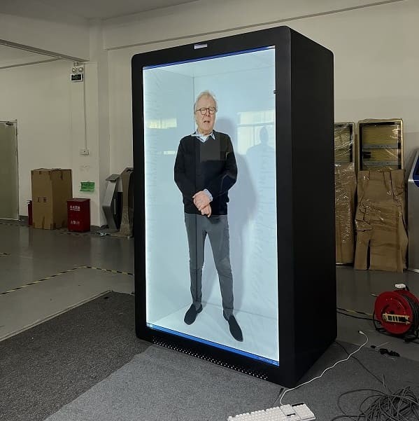 86 inch Human Size Large 3D Hologram Transparent LCD Display Box